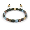 Shamballa Jewels Yellow Gold Diamond Sapphire Moonstone & Aquamarine 6mm Lock Bead Bracelet