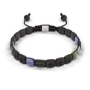 Shamballa Jewels White & Black Gold Diamond Sapphire & Tanzanite 6mm Lock Bead Bracelet
