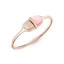 Amrita Round Bangle In Pink Opal And Diamonds
