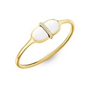 Amrita Round Bangle In White Ceramic