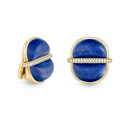 Amrita Round Earrings In Lapis Lazuli