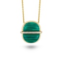 Amrita Round Necklace In Malachite
