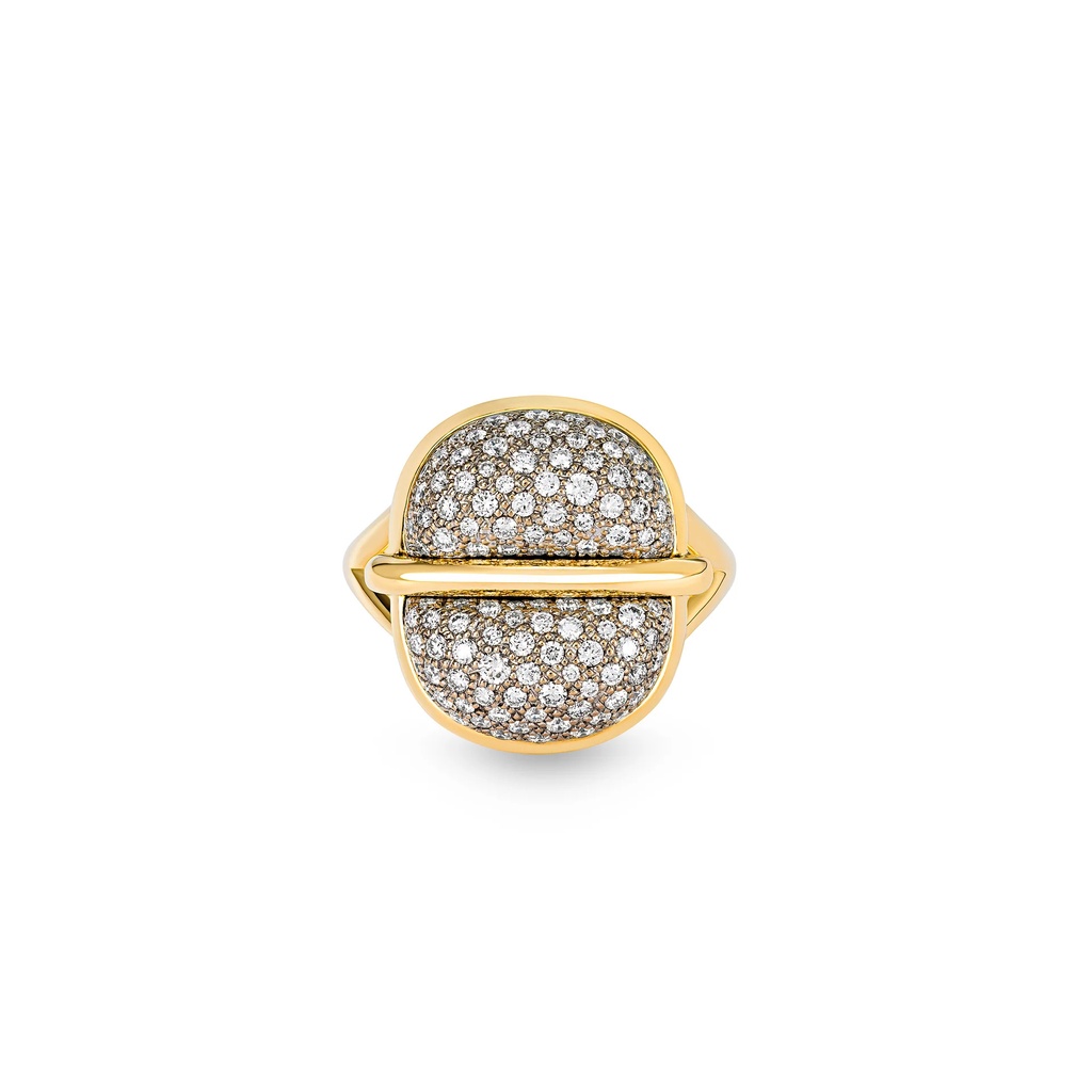 Amrita Small Round Ring In Full Diamonds
