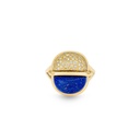 Amrita Small Round Ring In Lapis Lazuli And Diamonds