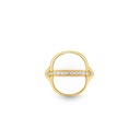 Amrita Small Round Ring In White Ceramic