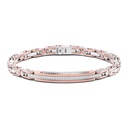 Bracciale Zancan In Oro 18Kt E Diamanti Con Targa Centrale