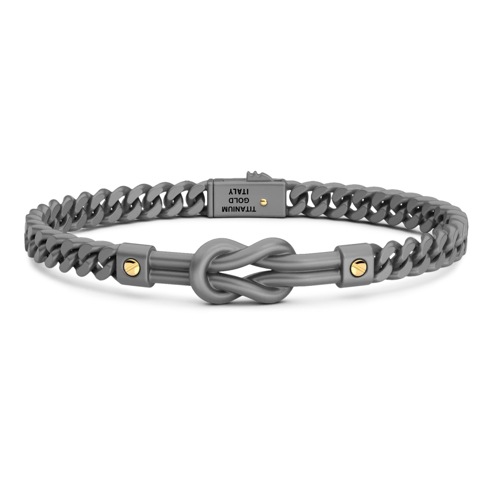 Bracciale Zancan In Titanio E Oro 18Kt Con Nodo