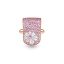 Eden Purple Sapphire Ring With Diamond And Pink Sapphire Flower