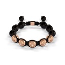 Shamballa Jewels Rose Gold Diamond 10mm Braided Bead Bracelet
