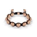 Shamballa Jewels - Full Rose Gold SOS & Onyx 10mm Bead Braided Bracelet