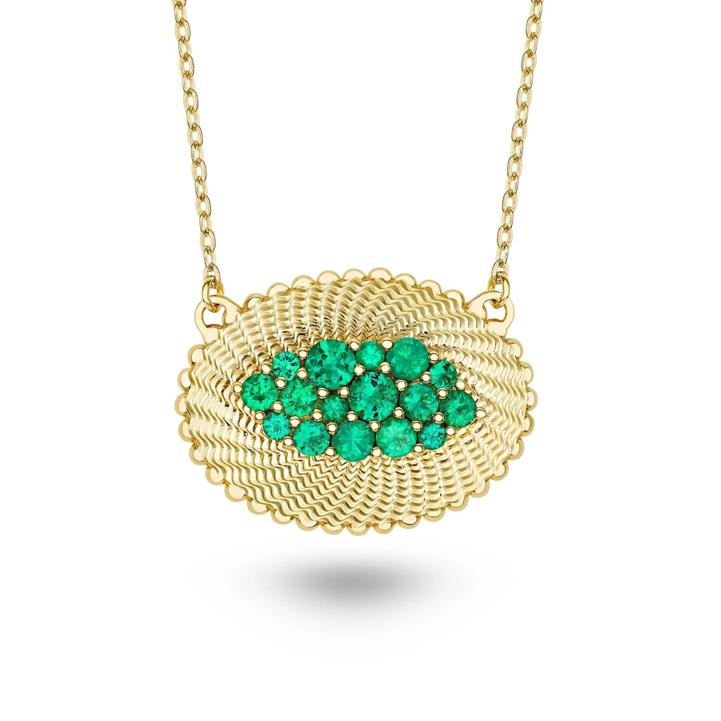 Nebula Cloud Emerald Necklace
