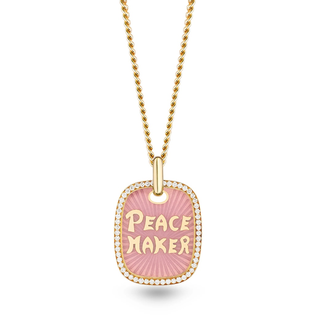 Peace Maker Necklace With Enamel