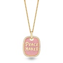 Peace Maker Necklace With Enamel