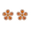 Rose Gold Classic Flower Earrings