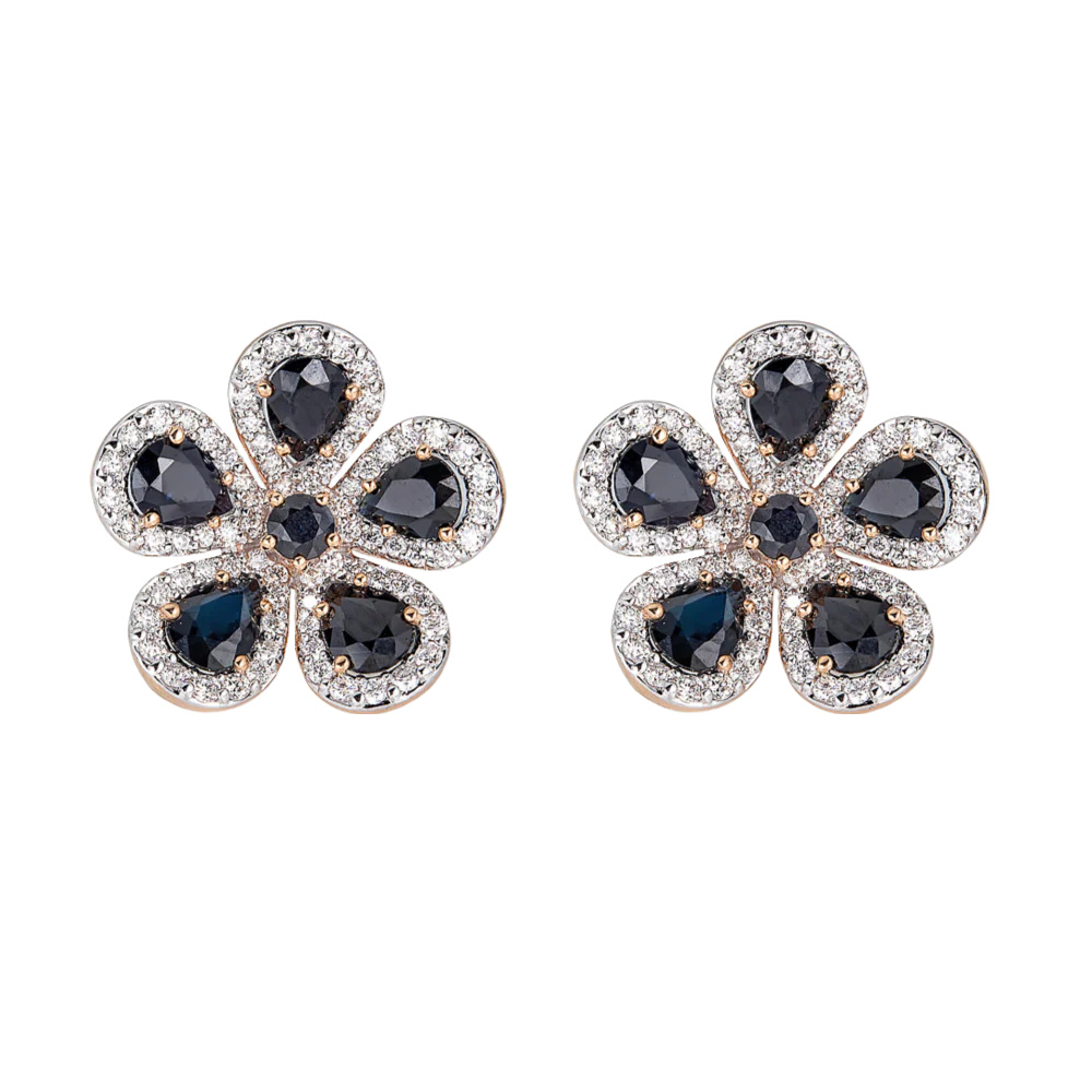 Rose Gold Classic Flower Earrings