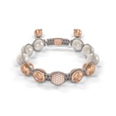 Shamballa Jewels Rose Gold Diamond & Moonstone 10mm Braided Bead Bracelet