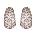 Rose Gold Dome Huggie Earring
