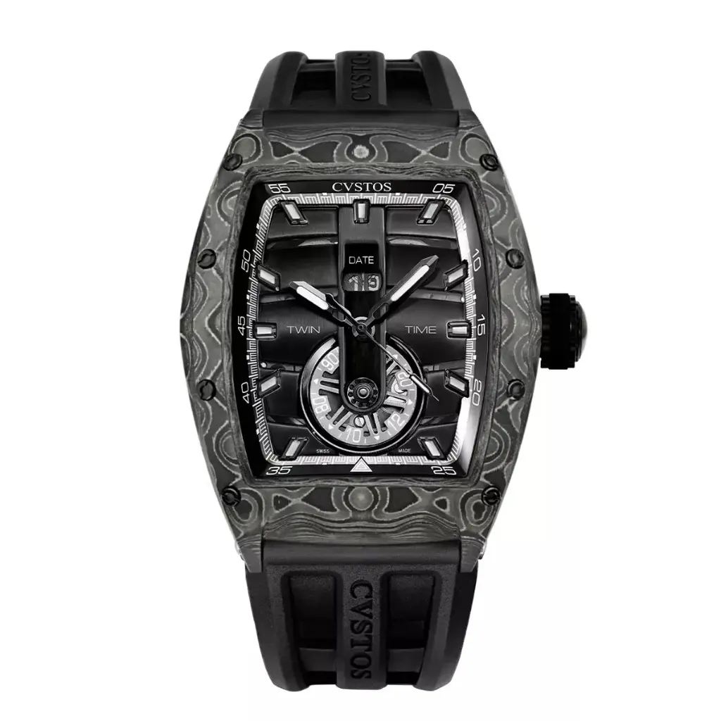 Twin-Time Carbon/Nardo Dial - 41mm