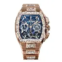 Metropolitan Chrono Rose Gold Blue SQLT/Diamond - 42mm 