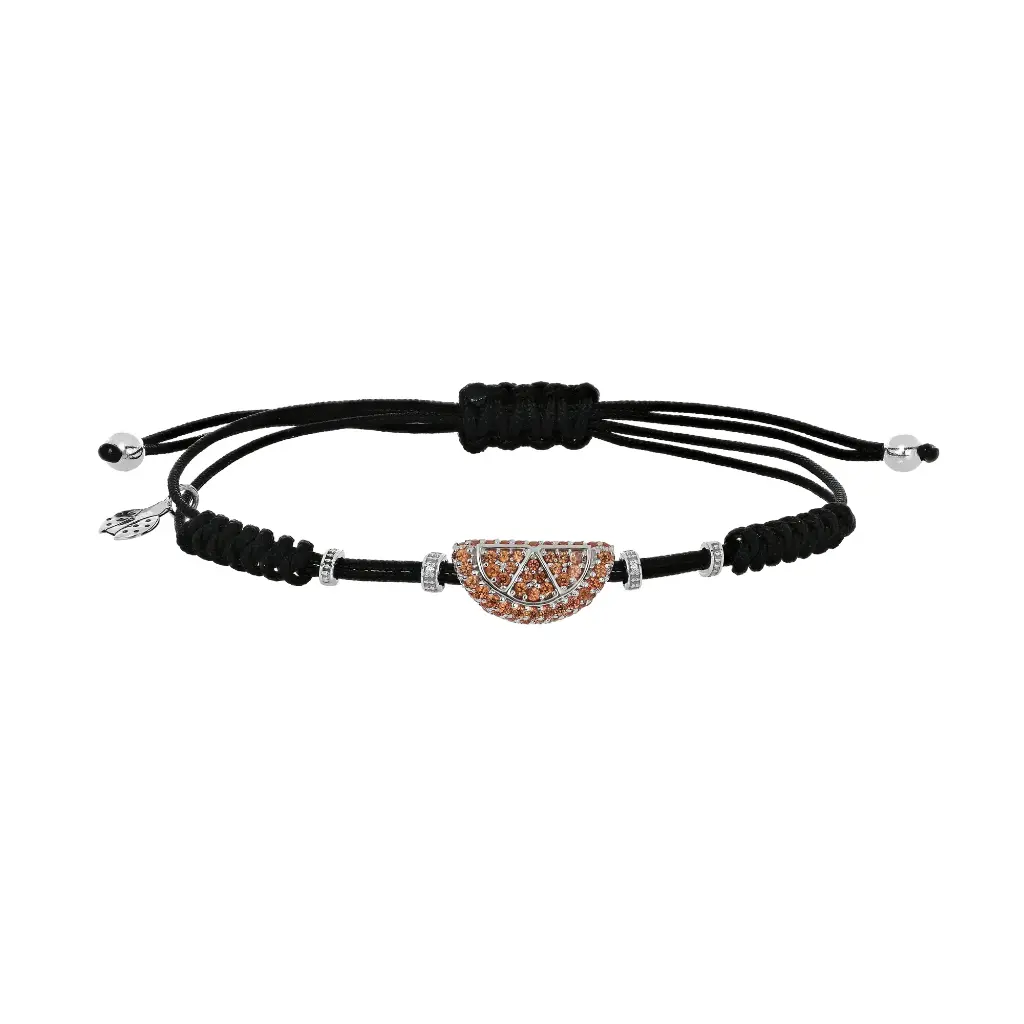White Gold Orange Bracelet