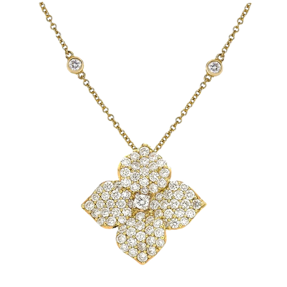 Rose Gold Fiore Large Flower Necklace