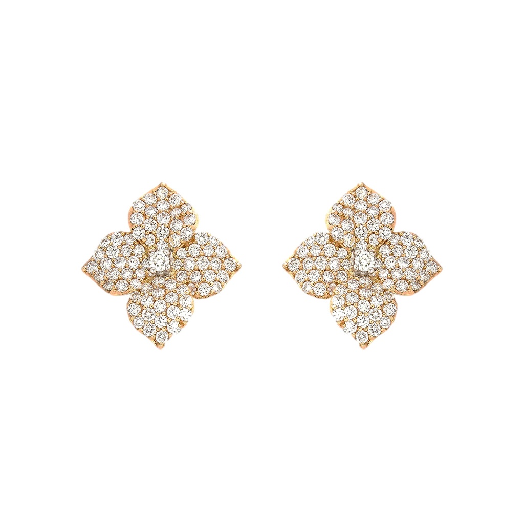 Rose Gold Fiore Small Flower Earrings