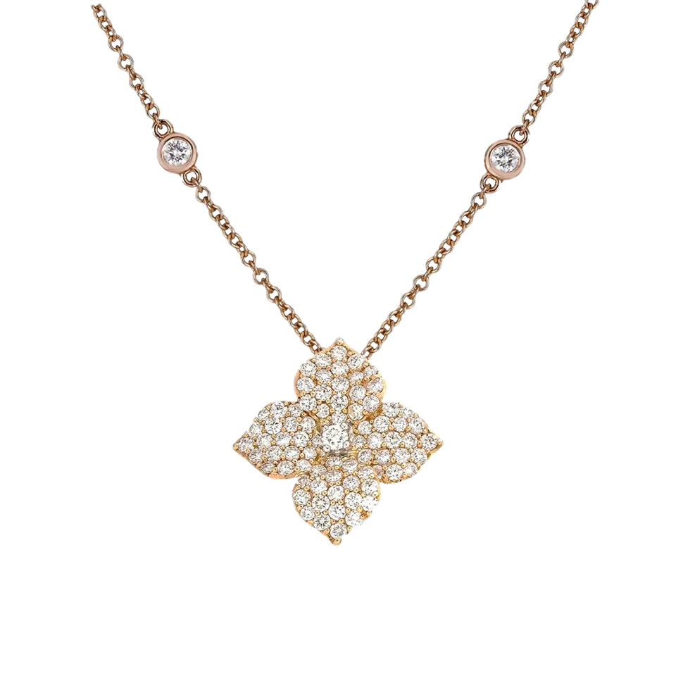 Rose Gold Fiore Small Flower Necklace