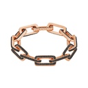 Rose Gold Link Bracelet - Black Diamond