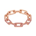 Rose Gold Link Bracelet - Pink Sapphire