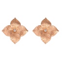 Rose Gold Oro Fiore Large Flower Earrings