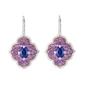 Rose Gold Pasha Drop Earrings - Amethyst