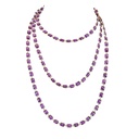 Rose Gold Pietra Emerald Cut Chain Necklace - Amethyst