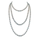 Rose Gold Pietra Emerald Cut Chain Necklace - Blue Topaz