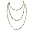 Rose Gold Pietra Emerald Cut Chain Necklace - Green Amethyst