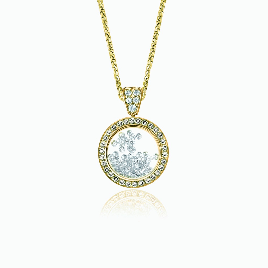 The Floating Diamond Circle Pendant