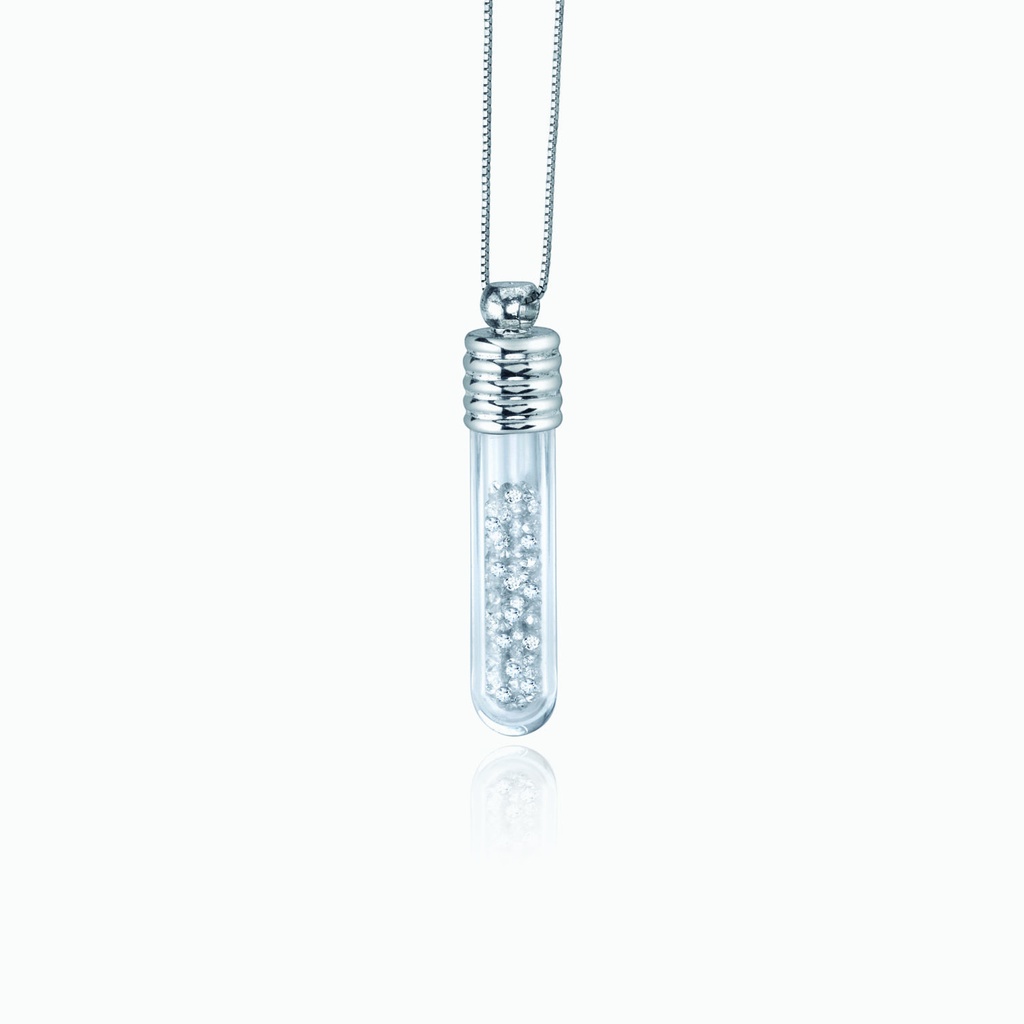 The Addicted Collection – White Diamond Vial Pendant