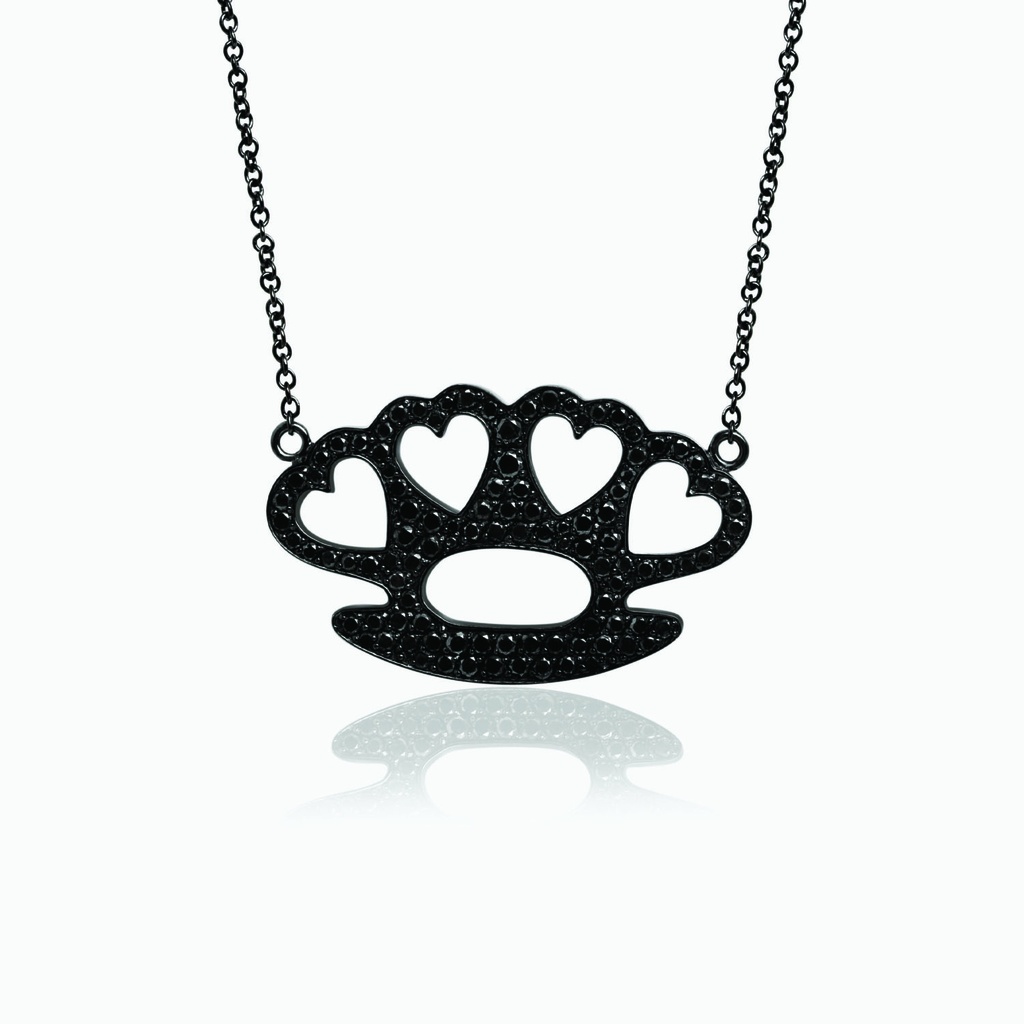 The Brass Knuckle Heart Pendant