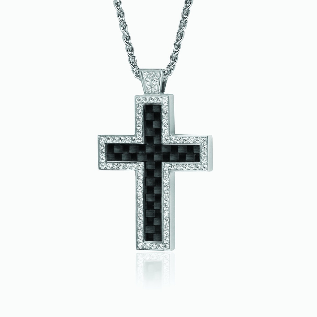 The Carbon Fiber Cross Pendant