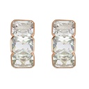 Rose Gold Pietra Huggie Earring - White Topaz