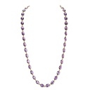 Rose Gold Pietra Oval Chain Necklace - Amethyst