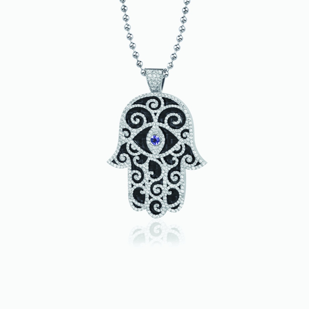 The Hamsa Carbon Fiber Pendant