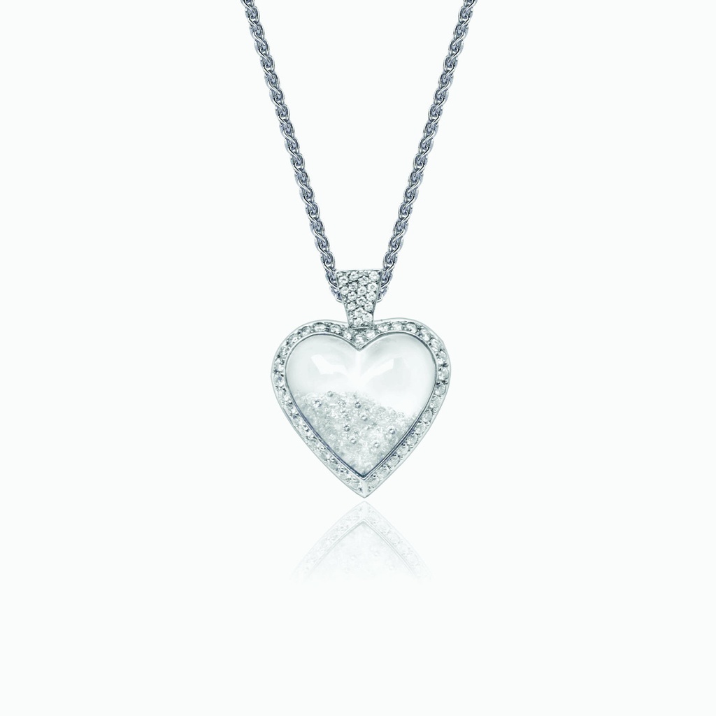 The Floating Diamond Heart Pendant