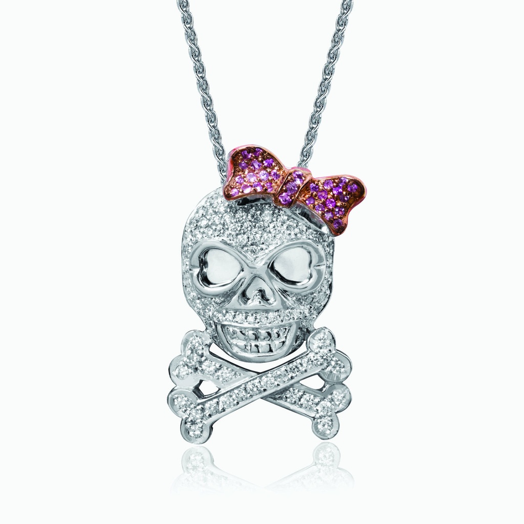 The Skull With Bow Pendant