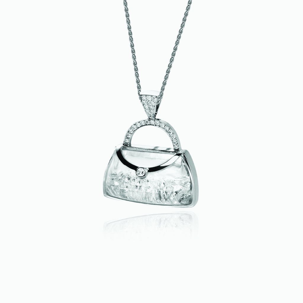 The Floating Diamond Purse Pendant