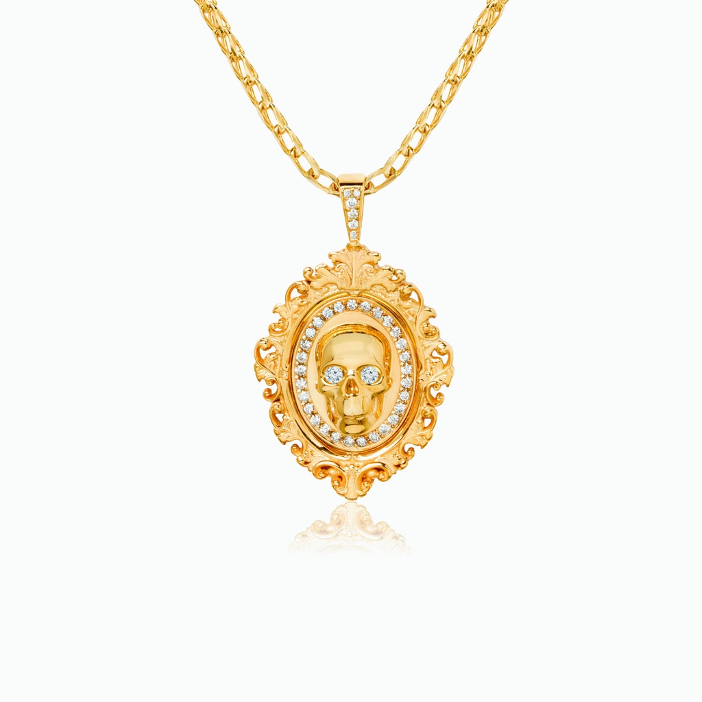 The Victorian Portrait Skull Pendant