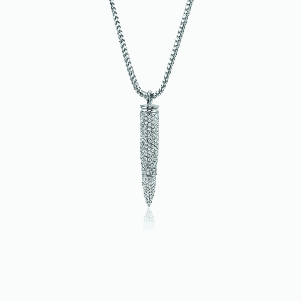 The White Kalashnikov Bullet Pendant