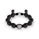 Shamballa Jewels White Gold Diamond 10mm Braided Bead Bracelet