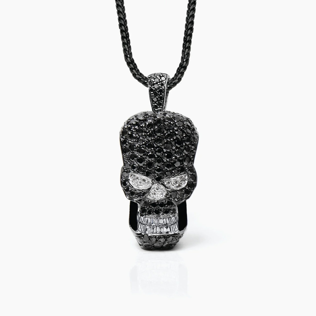 The Black Baguette Skull Pendant
