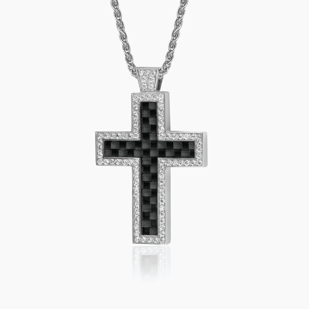 The Carbon Fiber Cross Pendant