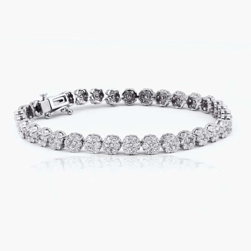 The Diamond Cluster Tennis Bracelet